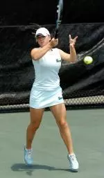 Senior Maria Ivanov and her sister, Darya, fell in the opening round of the NCAA Doubles Championship on Tuesday.