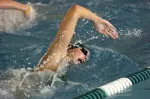 Sophomore Elizabeth Carey is one of two members of the 2004-05 swimming and diving team to post a 4.0 GPA last season.
