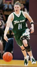 Junior guard Jami Montagnino hit a jumper with 4.8 seconds remaining to lift Tulane past UAB, 86-84