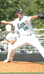 Junior reliever Daniel Latham tossed 2.1 scoreless innings in Saturday's 5-3 win over Manhattan.