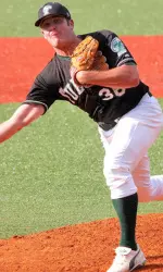Junior submariner Mason Griffin has 10 strikeouts in 7.0 innings of work so far during fall practice.