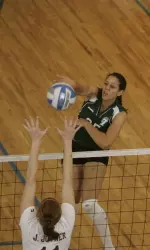 Bridget Wells hit a team-best .444 with 15 kills