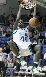Junior forward Robinson Louisme and the tulane men's basketball team open the season Friday night against Auburn at 8 p.m. at Fogelman Arena