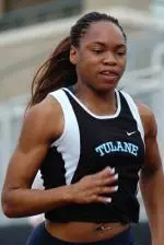 Senior Gloria Asumnu broke her own record in the 60-meter dash in a winning effort Saturday at the Meyo Invitational.