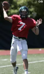 Redshirt-freshman quarterback Joe Kemp threw four touchdown passes during Tulane's first full-pad practice on Wednesday.