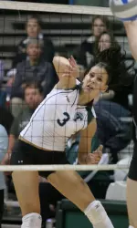 Senior outside hitter Sara Radosevic posted a double-double with a match-high 10 kills and a season-best 17 digs in Saturday's 3-0 victory over Maryland.