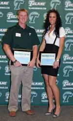 Sam Honeck and Sara Radosevic were named the Male and Female Student-Athletes of the Year.