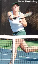 Sophomore Sharon Siegel posted a 6-0, 6-1 win over Belmont's Spencer-Anne Edwards in day two of the Memphis Collegiate Invitational.