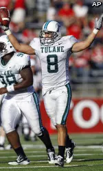 Senior strong safety Alex Wacha clinched Tulane's 17-14 win over Rutgers with his first career interception with 36 seconds left in the ballgame.