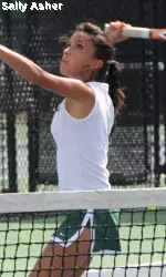 Junior Marcela Fonseca was one of eight Tulane student-athletes to post a singles win in the opending day of the Rice Classic.