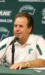 Head coach Bob Toledo addressed the media during Tulane's weekly football press conference at the James W. Wilson, Jr. Center.