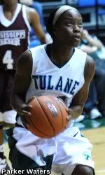 Senior forward Tiffany Aidoo had 18 points, seven rebounds, two assists and a pair of blocks in the Green Wave's 62-42 win over Mississippi State.