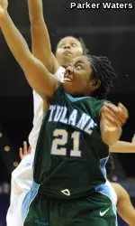 Sophomore Olivia Grayson was named Louisiana Women's Basketball Player of the Week after averaging 18.0 points, 6.7 rebounds and 3.7 assists per game during the Green Wave's three-game road swing.