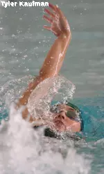 Kayla Alf-Huynh set a Tulane record with a time of 56.71 in the backstroke leg of the 400 medley relay during day two of the 2010 Conference USA Championship.