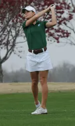 Green Wave junior Linn Gustafsson thrives in the classroom and on the course