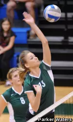 Sophomore Milica Jovic had Eight Kills Versus New Mexico in Tulane's Opening Match of the Day