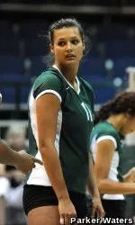 Sophomore Izabela Grot Led the Green Wave with 11 Kills Versus Pepperdine