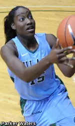 Freshman forward Adesuwa Ebomwonyi tallied her first career double-double with 13 points and 11 rebounds on Sunday at Mississippi State.