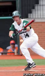 Senior Nick Boullosa Singled and Walked on Friday Night Versus Houston