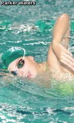 Junior Rachel Ranson won both the 100 and 200 freestyles and anchored a victorious 400 free relay unit on Saturday against North Texas.