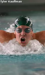 Emily Needham posted Tulane's top finish of the day, coming in seventh in the 200 fly with a time of 2:03.79.
