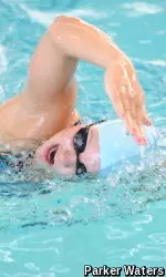 Sophomore Rachel Schneider won the 1,000 freestyle and finished second in the 500 free on Friday evening at LSU.