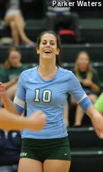 Freshman Tea Juric hit .480 with 14 kills against Charlotte on Sunday