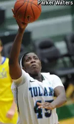 Sophomore center Chinwe Duru tallied a double-double with 13 points and 11 rebounds in the Green Wave's 85-49 win over Northeastern in the Tulane/DoubleTree Classic opener.