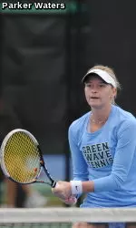 Junior Klara Vyskocilova upset Auburn's No. 71 Pleun Burgmans.