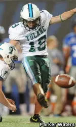 Senior kicker Cairo Santos claimed preseason All-America recognition from Phil Steele Plublications and was one of nine Green Wave standouts to earn a spot on the magazine's preseason All-Conference USA squad.