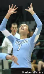 Sophomore setter Ally Frank had a career-high 51 assists to go with five blocks and three digs on Sunday at SMU.