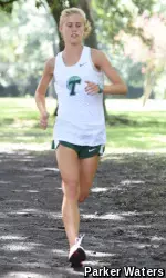 Freshman Lauren Bartels led the way for the Green Wave at the Alabama Crimson Classic on Friday