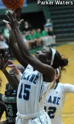 Junior wing Adesuwa Ebomwonyi posted a double-double with 11 points and 10 rebounds during Tulane's 74-62 Conference USA win at Florida Atlantic.