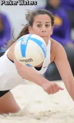 Freshman Tea Juric lays out for a dig during Tulane's 3-2 win over LSU on Wednesday at Coconut Beach.