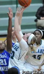 Junior guard Danielle Blagg goes up for two of her team-best 18 points against No. 22 Middle Tennessee on Wednesday.