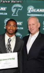 <b>Sophomore football CB Lorenzo Doss and AD Rick Dickson</b>