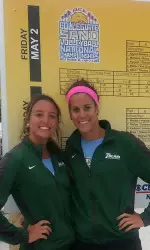Jackie Wegner (left) and Tea Juric (right) opened the 2014 AVCA College Sand Volleyball National Championship with a 1-1 pairs play performance on Friday.