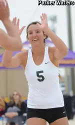 Sophomore Jackie Wegner (pictured) and freshman Tea Juric were the first Tulane players to represent the Green Wave in the AVCA College Sand Volleyball National Championship.