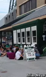 Tulane's ticket office featured a long line of students awaiting student tickets early Thursday morning