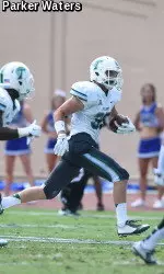 <b>Sam Scofield at interception in the seconds quarter in the loss at Duke</b>