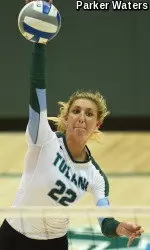Freshman right-side hitter Sarah Ray had 11 kills, five digs and four block assists on Friday against American Athletic Conference foe Memphis.