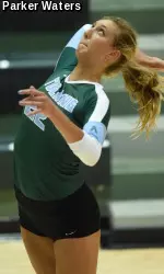 Freshman right-side hitter Sarah Ray recorded the third double-double of her young career with 14 kills and 15 digs on Sunday against Cincinnati.