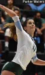 Junior outside hitter Tea Juric recorded a double-double with 10 kills and 10 digs on Friday against Cincinnati.