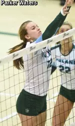 Freshman middle blocker Dayna Kern led the Green Wave with nine blocks while chipping in five kills and a dig on Sunday at USF.