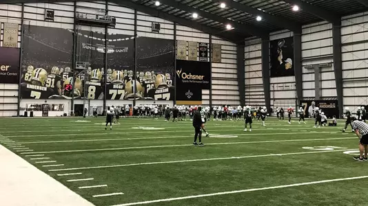 FB at Saints Facility