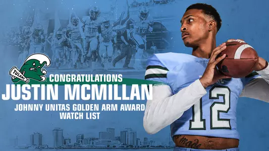 Justin McMillan Johnny Unitas Golden Arm Award Graphic