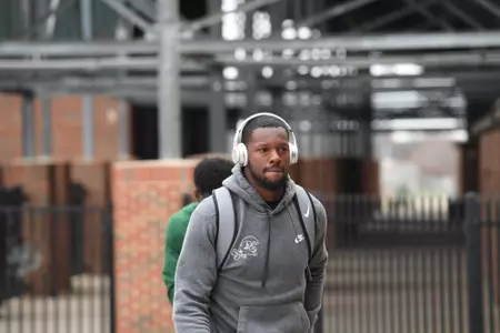Larry Brooks Walking Into Fort Worth Practice