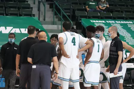 MBB huddle vs. Grambling 2020