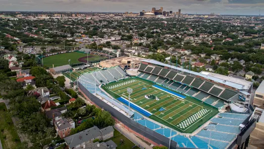 Aerial shot of Yulman Stadium