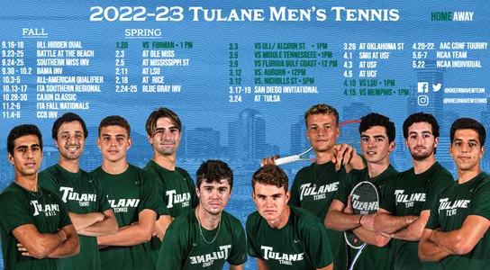 Men's Tennis Schedule Poster